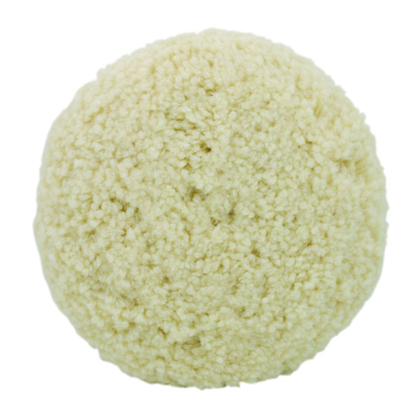 9"/229mm Cutting Pad - Heavy-Cut White Wool - Double-Sided Screw-On 9"/229mm Cutting Pad - Heavy-Cut White Wool - Double-Sided Screw-On