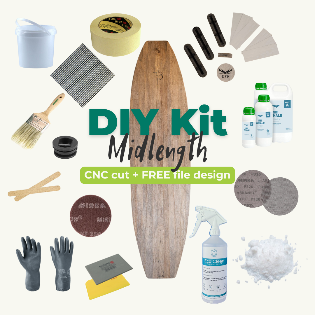 CNC DIY Agave Surfboard Starter Kit Midlength 7'3 – Everything You Need to Shape Your Own Board