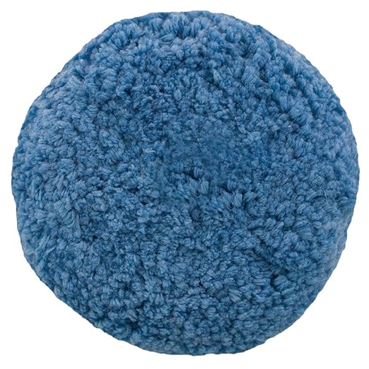 9"/229mm Cutting Pad - Blue Blended Wool - Double-Sided Screw-On