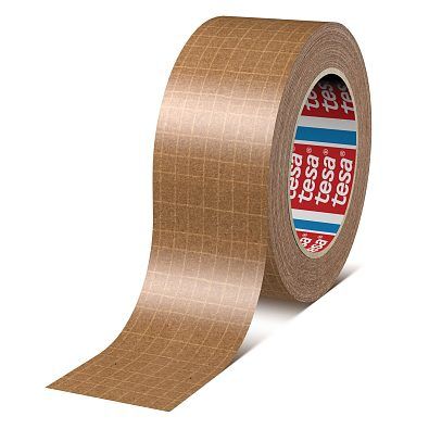 tesapack 60013 paper tape glass fiber reinforced paper backing 50mmx25m brown